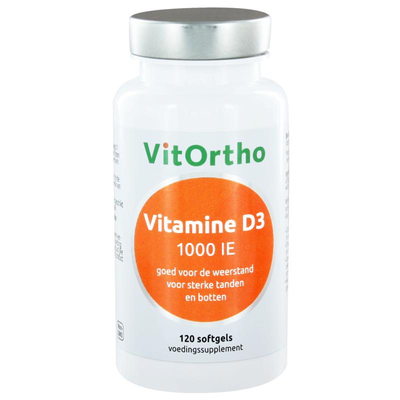 Vitamine D3 1000 IE 120 softgels Vitortho