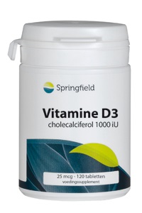 Vitamine D3 600 IU 90 tabletten Springfield