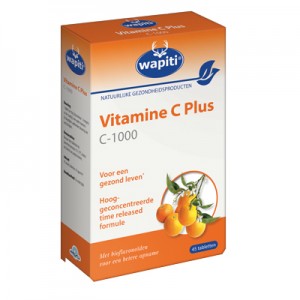 Vitamine c plus 1000mg 45 tabletten wapiti