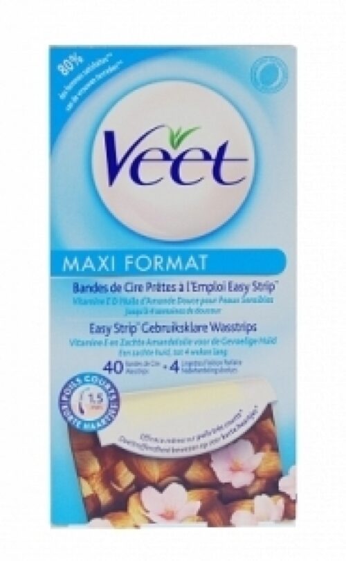 Wasstrips gevoelige huid maxi 40 stuks Veet