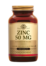 Zinc 50 mg 100 stuks Solgar