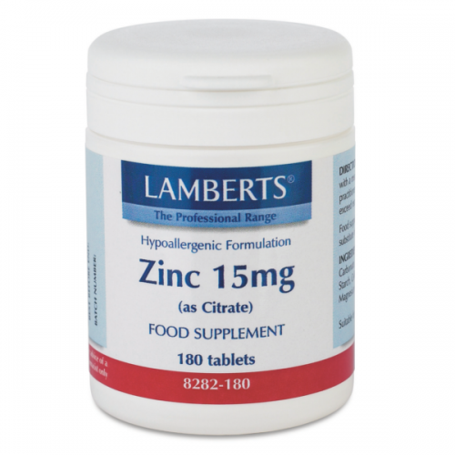 Zink citraat 15 mg 180 tabletten Lamberts