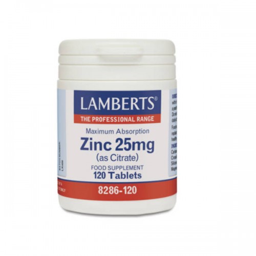 Zink citraat 25 mg 120 tabletten Lamberts