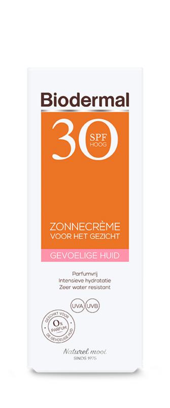 Zonnecreme gezicht SPF30 gevoelige huid 50 ml Biodermal