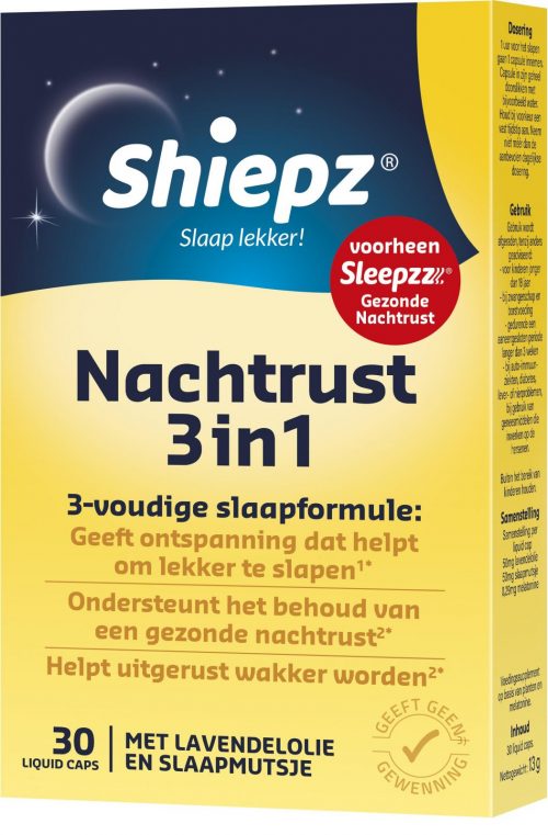 Nachtrust 3 in 1 (Gezonde nachtrust) 30 tabletten Shiepz