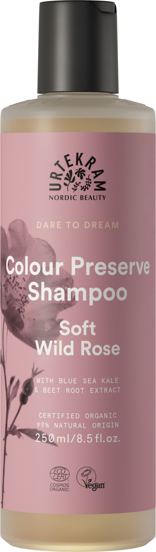 Shampoo soft wild rose 250 ml Urtekram