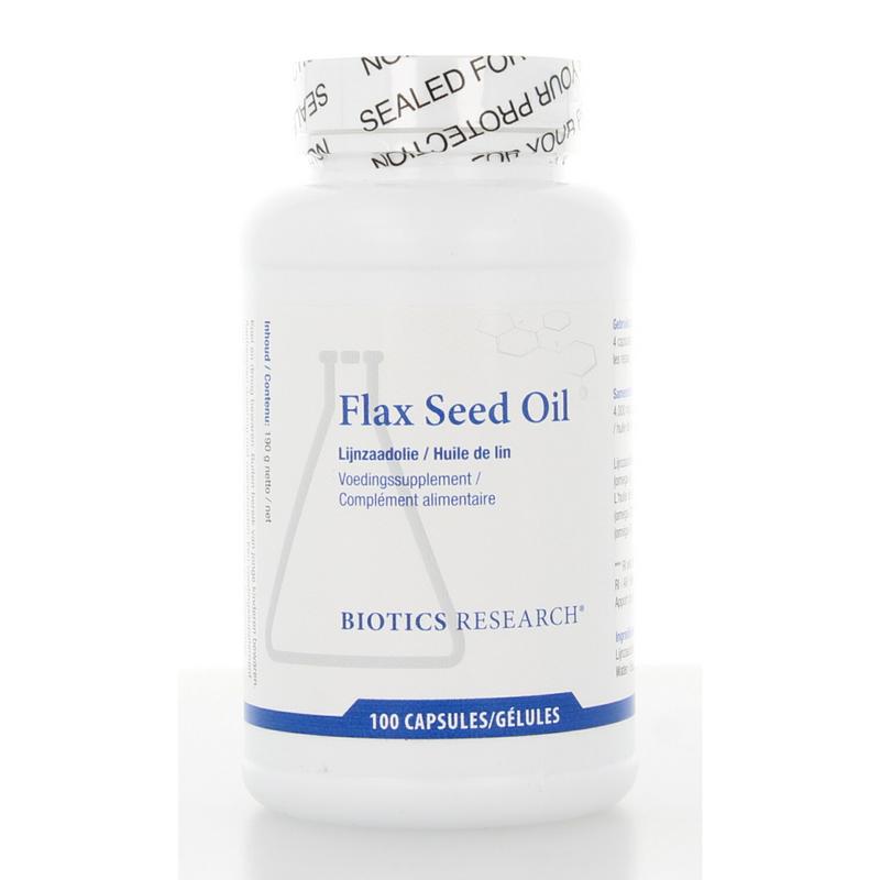 Lijnzaad flax seed oil 100 capsules Biotics