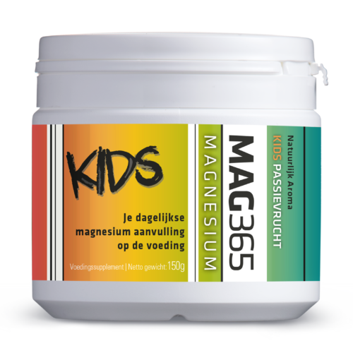 Magnesium poeder Kids Passiievruht 150 gram Mag365