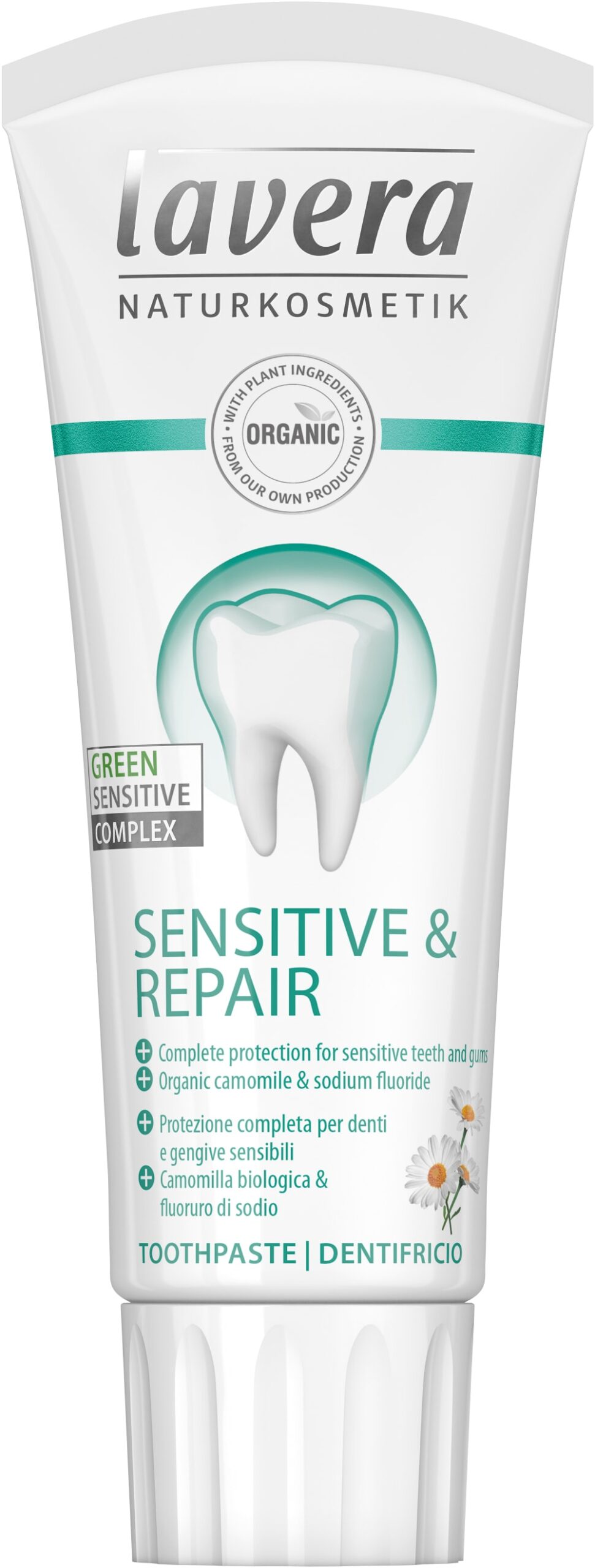 Tandpasta/toothpaste sensitive & repair bio 75 ml Lavera