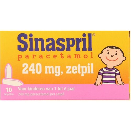 Sinaspril Paracetamol 240 mg 10 zetpillen