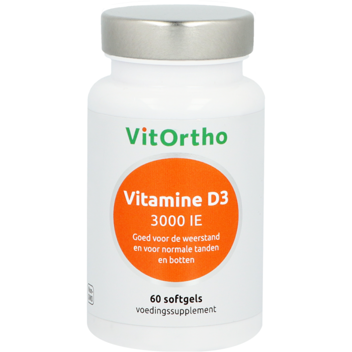 Vitamine D3 3000IE 60 softgels Vitortho