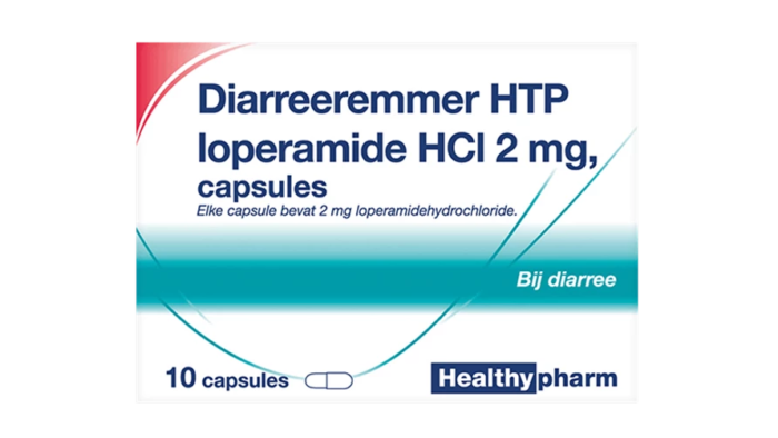 Diarree remmer 2mg / loperamide 10 capsules Healthypharm