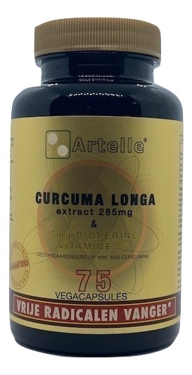 Curcuma longa extract 75 vegi-capsules Artelle