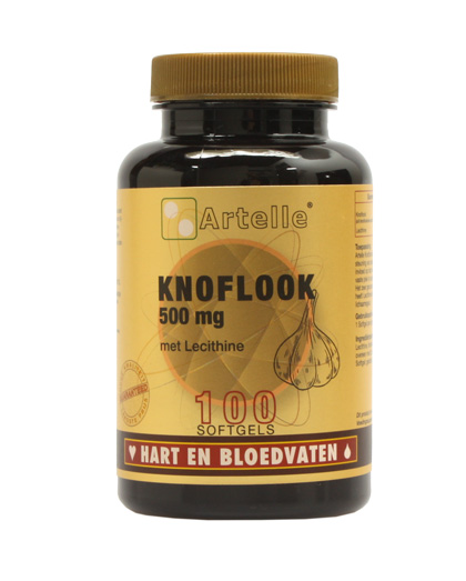 Knoflook 500 mg +250 mg lecithine 100 capsules Artelle