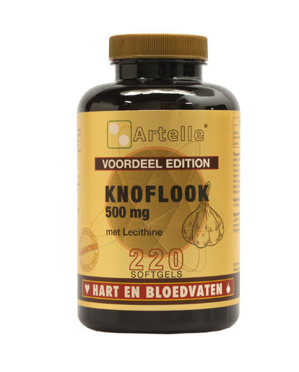 Knoflook 500 mg +250 mg lecithine 220 capsules Artelle
