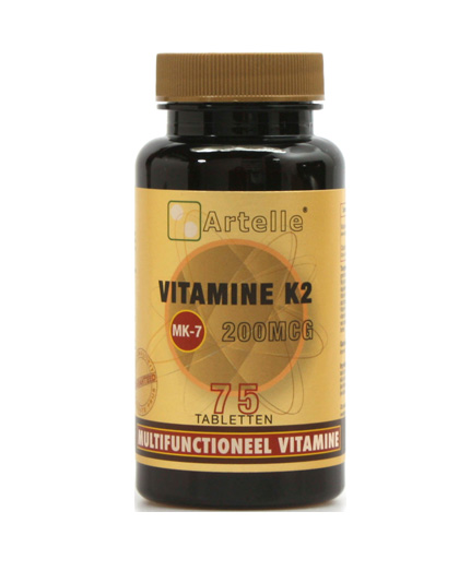Vitamine K2 200 mcg (Menachinon-7) 75 tabletten Artelle