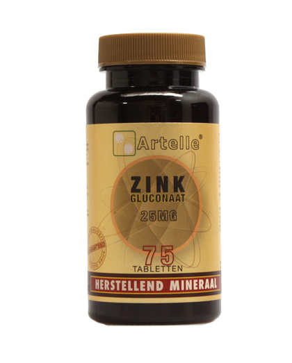 Zink gluconaat 25 mg 75 tabletten Artelle