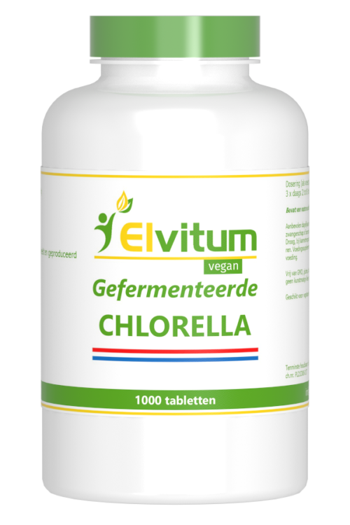 Chlorella 250mg Nederlands 1000 tabletten Elvitaal/elvitum