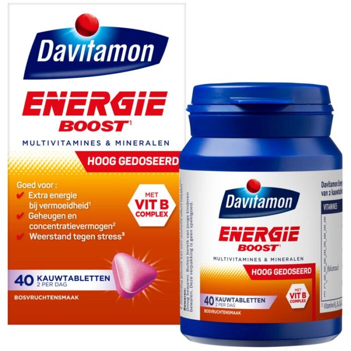 Extra energie bosvruchten 40 kauwtabletten Davitamon