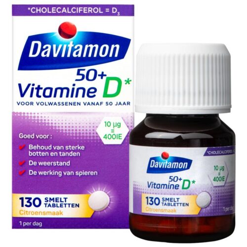 Vitamine D 50+ smelttablet 130 tabletten Davitamon