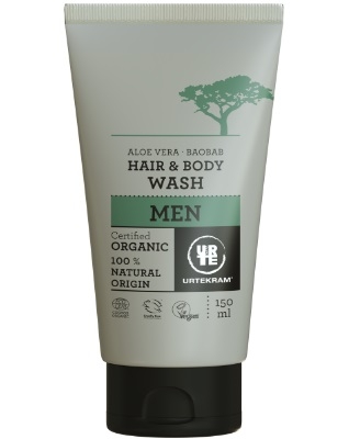 Men haar en body wash 150 ml Urtekram