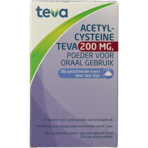 Acetylcysteine 200 mg 20 sachets Teva