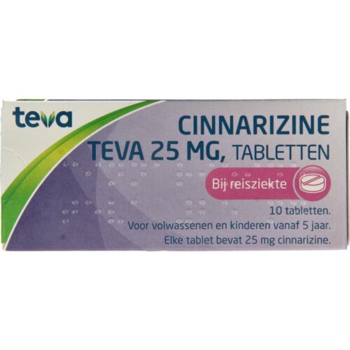 Cinnarizine 25mg 10 tabletten Teva