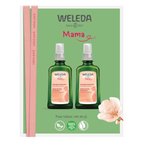 Mama voordeelset zwangerschapsolie duo 1set Weleda