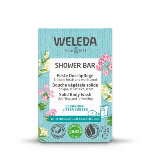 Shower bar geranium + litsea cubeba 75 gram Weleda