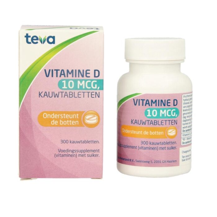 Vitamine D 10 mcg 400IE 300 tabletten Teva