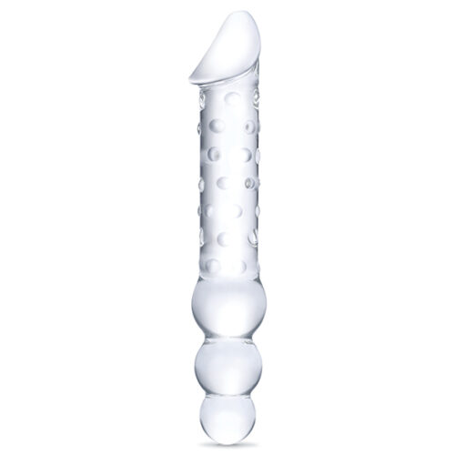 Glas - Double Ended Glass Dildo with Anal Beads