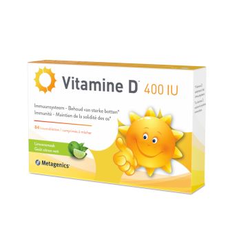 Vitamine D 400IU junior 84 kauw tabletten Metagenics