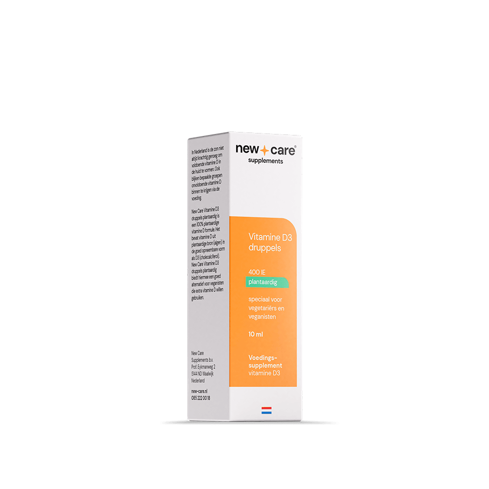 Vitamine D3 10mcg druppels plantaardig 25 ml New Care