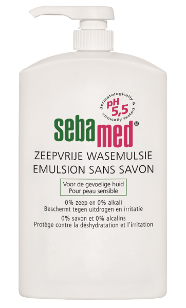 Zeepvrije wasemulsie 1000 ml pomp Sebamed