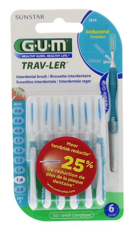 Trav-ler rager 1.6 mm (blauw) 6 stuks GUM